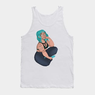 Sitting girl Tank Top